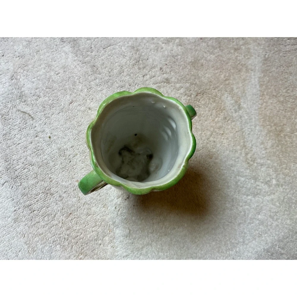 Vintage Made in Japan‎ Porcelain Bud Vase Hand Painted Floral Pink Green 4 Inch